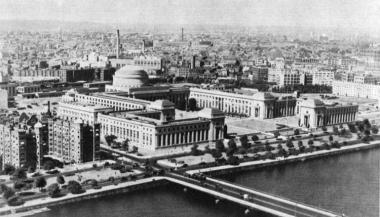 Aerial view of MIT in the 1920s - source: MIT Club of South Texas